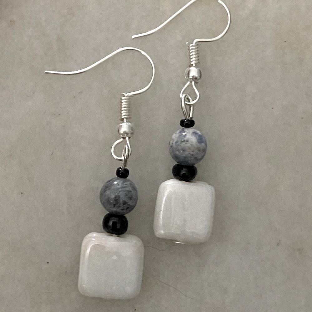 Stone earrings